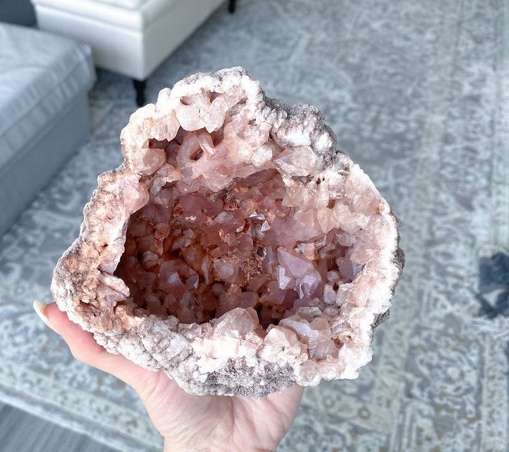 LARGE Pink Amethyst Open Geode - Protection - Energy Cleanse Crystal - Calming Stone - Creativity - Crown, Third Eye Chakra
