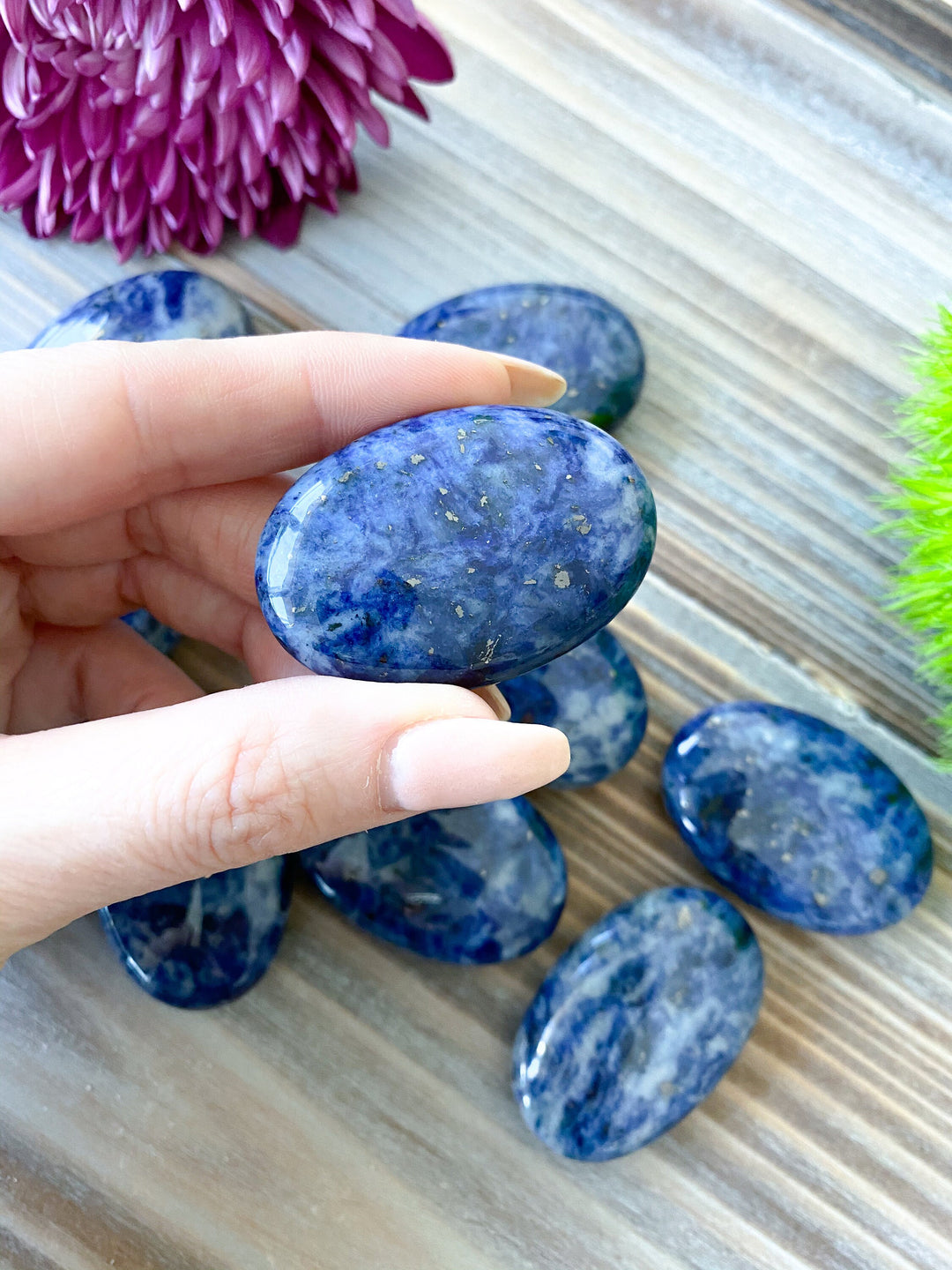 Small Sodalite Palm Stone