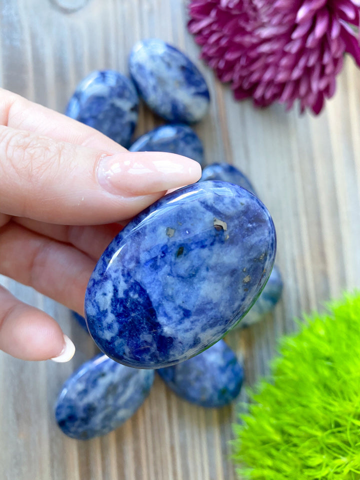 Small Sodalite Palm Stone