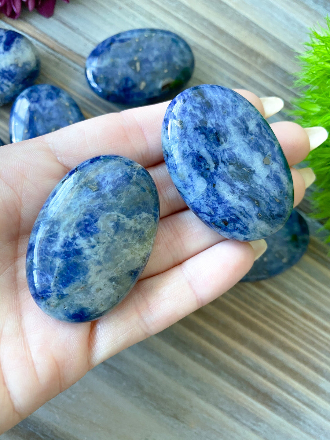 Small Sodalite Palm Stone