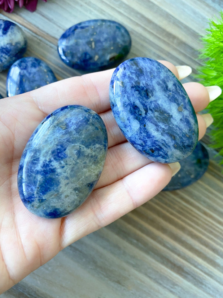 Small Sodalite Palm Stone