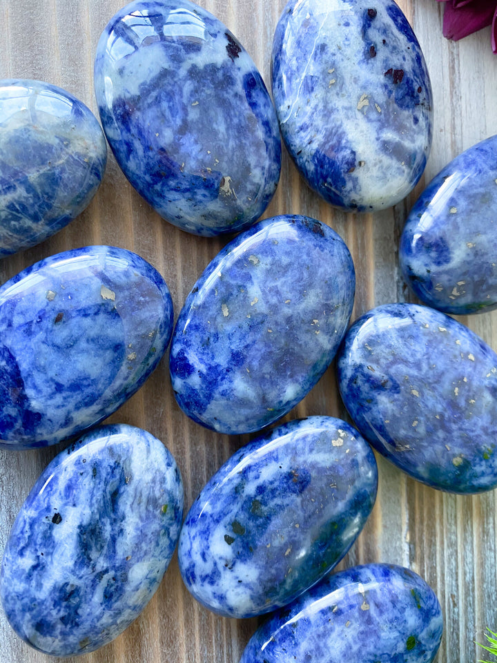 Small Sodalite Palm Stone