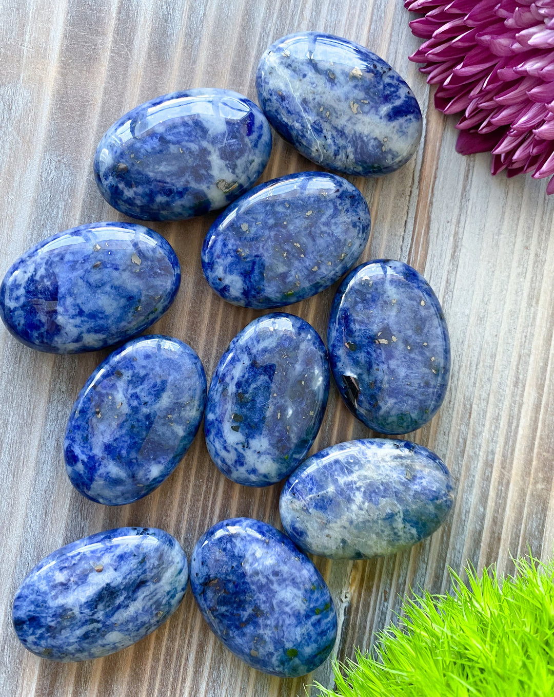 Small Sodalite Palm Stone