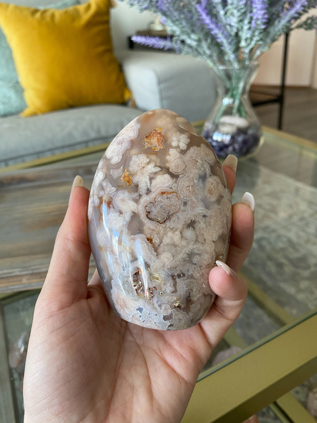 Big Freeform Flower Agate Stones - Approx .75-1 lb