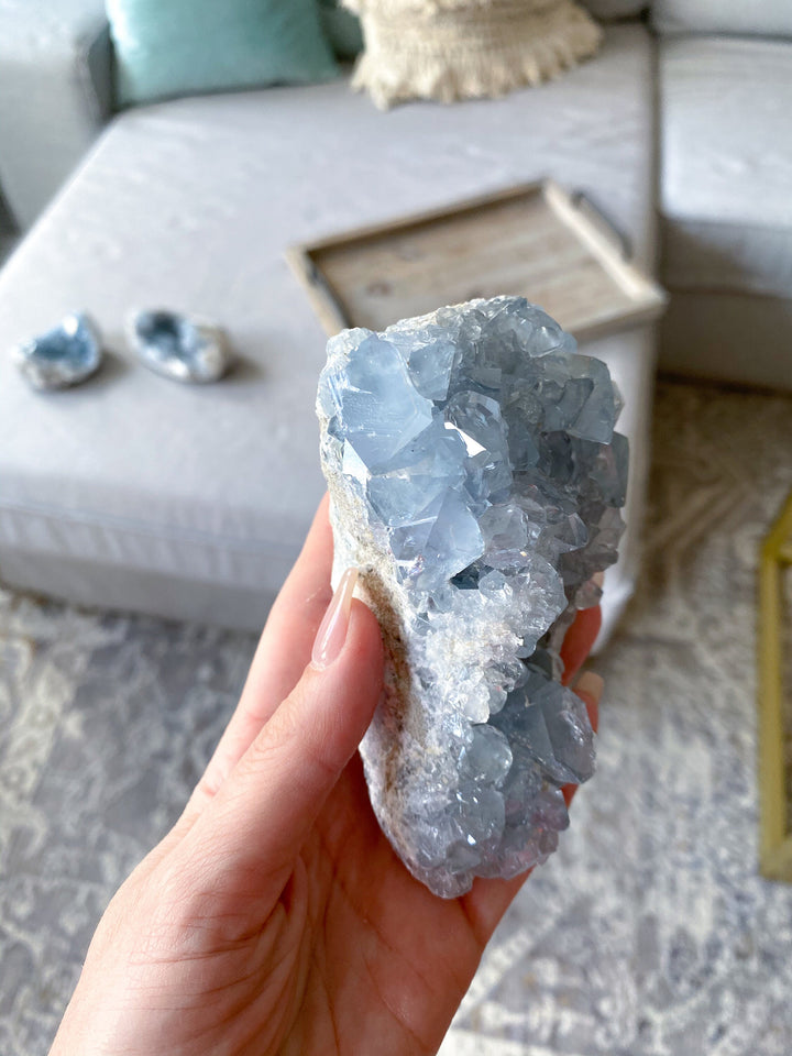 Africa Shaped Celestite Cluster