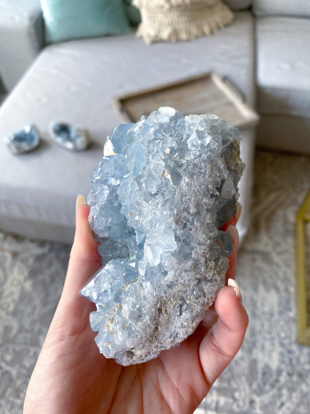 Africa Shaped Celestite Cluster