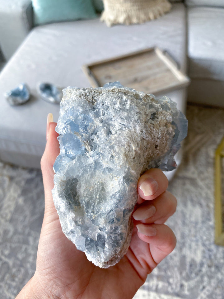 Africa Shaped Celestite Cluster