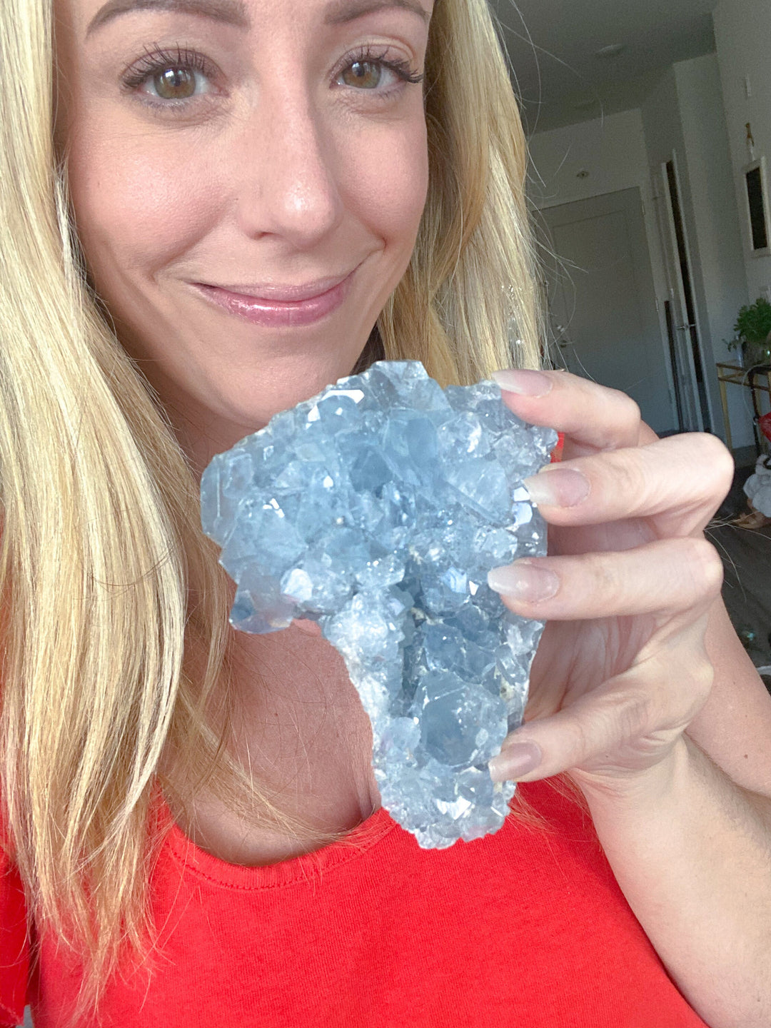 Africa Shaped Celestite Cluster