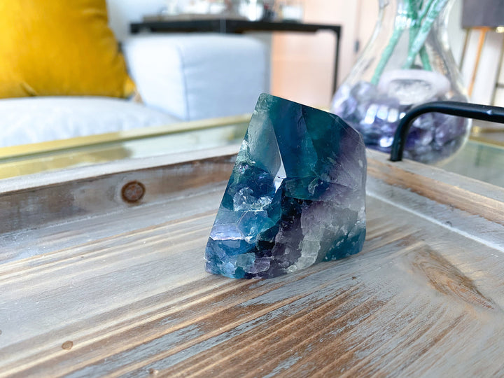 Turvey Angled Rainbow Fluorite Point - Get this EXACT Stone - Protection - Aura Cleanse - Communication - Visions