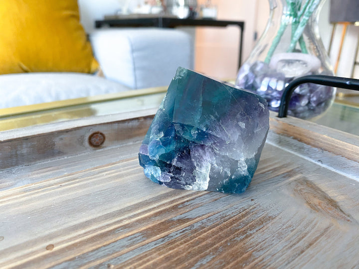 Turvey Angled Rainbow Fluorite Point - Get this EXACT Stone - Protection - Aura Cleanse - Communication - Visions