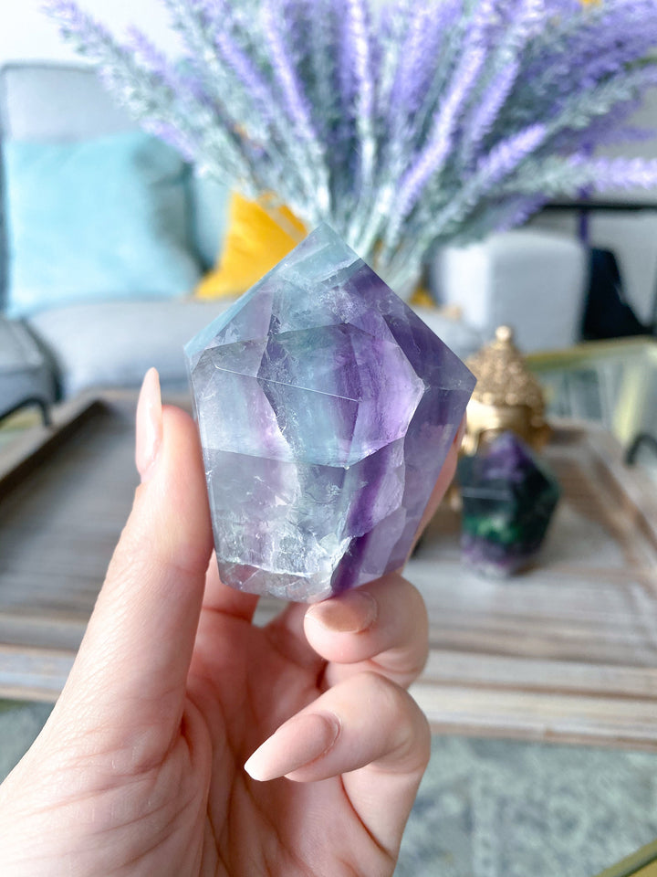 CHOOSE Your Fluorite point 2" - 3" Tall- Concentration - Balance - Intellect - Protection - Aura Cleanse - Communication - Visions