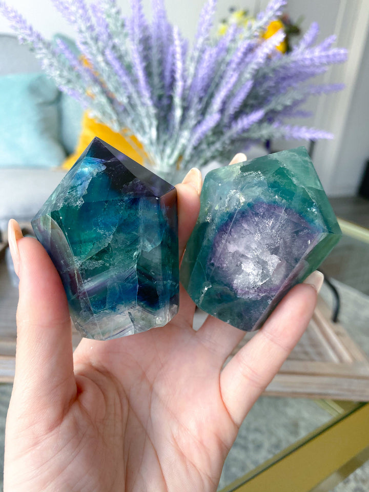 CHOOSE Your Fluorite point 2" - 3" Tall- Concentration - Balance - Intellect - Protection - Aura Cleanse - Communication - Visions