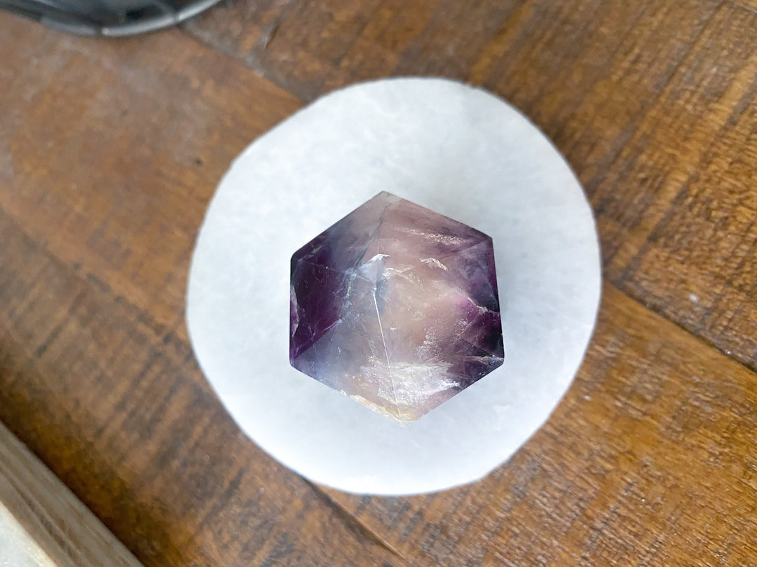 Fluorite "Tie-Dye" Style Polished Point - Get this EXACT Stone - Protection - Aura Cleanse - Communication - Visions - Rainbow Fluorite