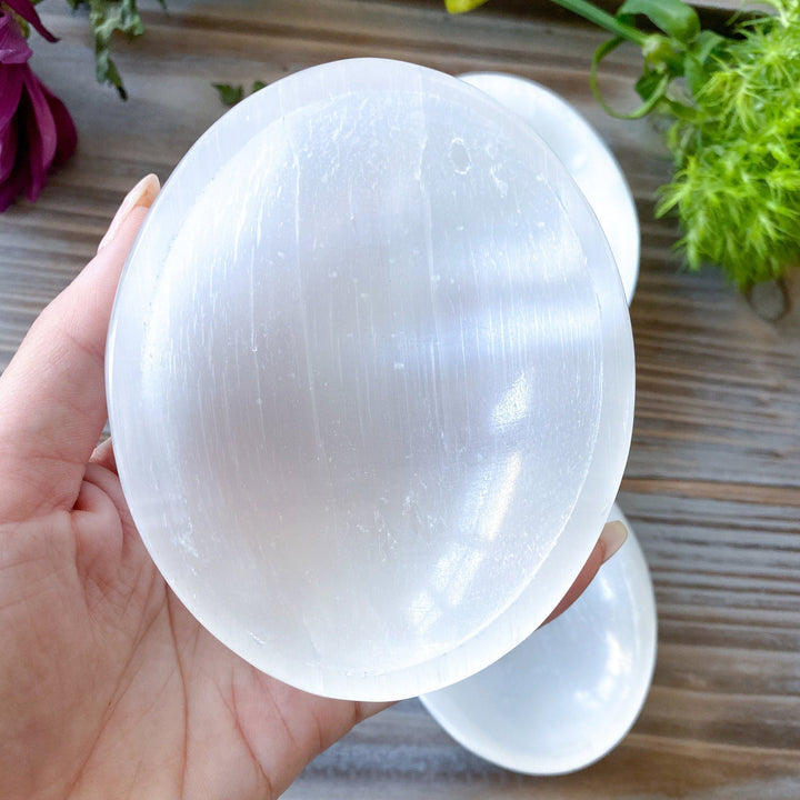 Oval Selenite Bowl