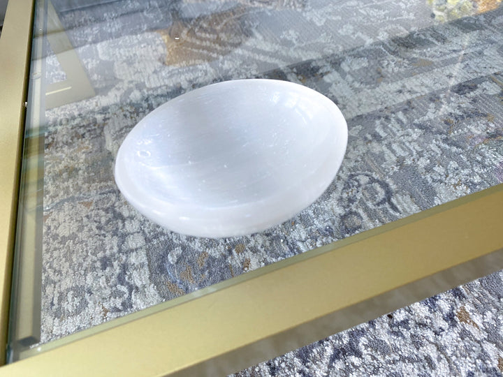 Oval Selenite Bowl