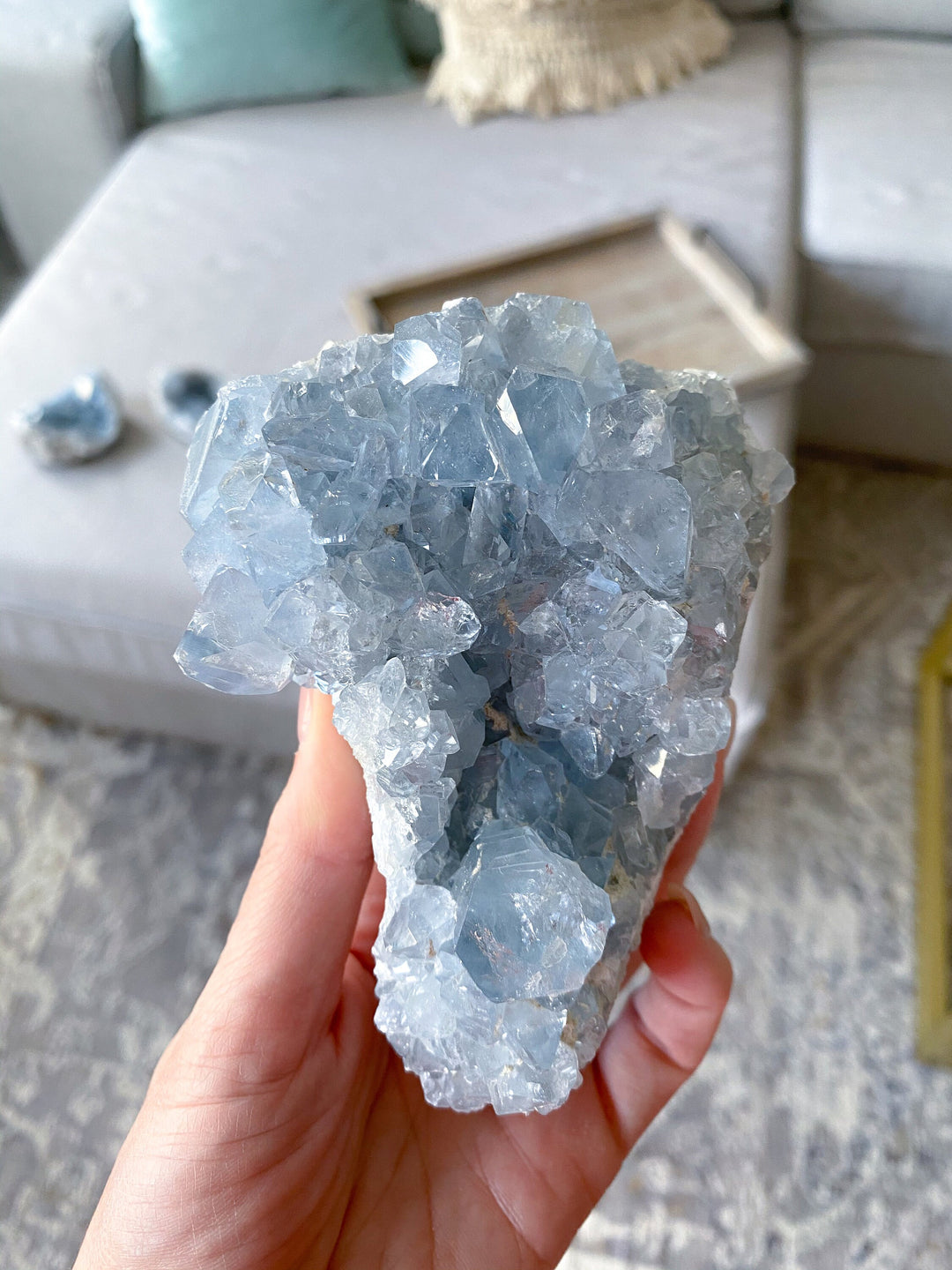 Africa Shaped Celestite Cluster