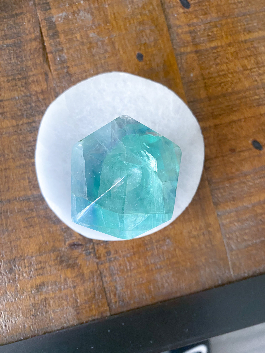Polished Fluorite Point - Light Green and Purple - Get this EXACT Stone - Protection - Aura Cleanse - Communication - Visions