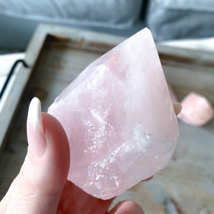 Imperfect Rose Quartz Top Polish Point