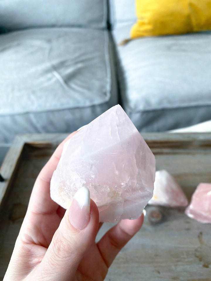 Imperfect Rose Quartz Top Polish Point