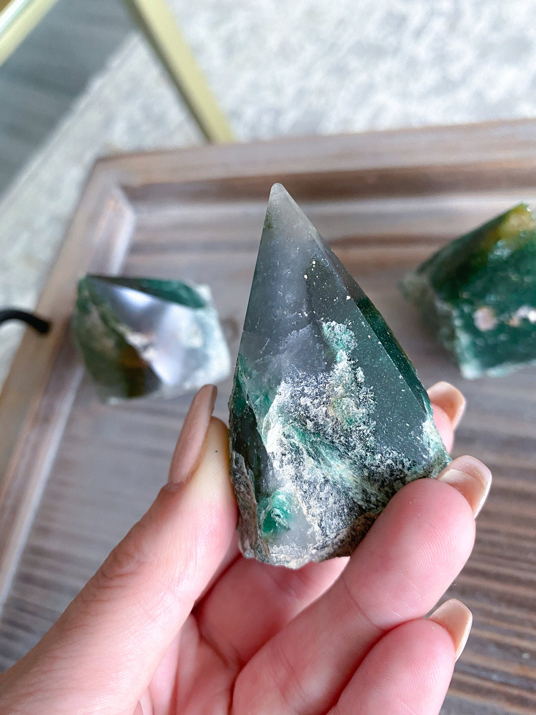 Abundance: Dark Green Aventurine Top Polish Point