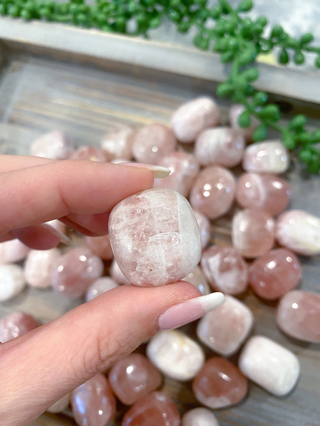 Rose Pink Calcite Tumbled Stone