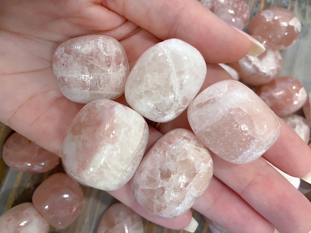 Rose Pink Calcite Tumbled Stone