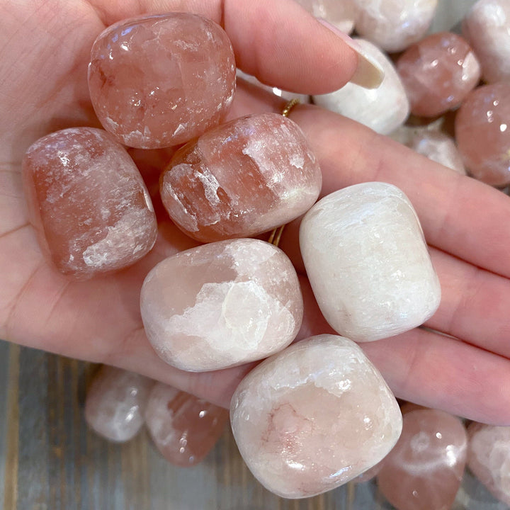 Rose Pink Calcite Tumbled Stone