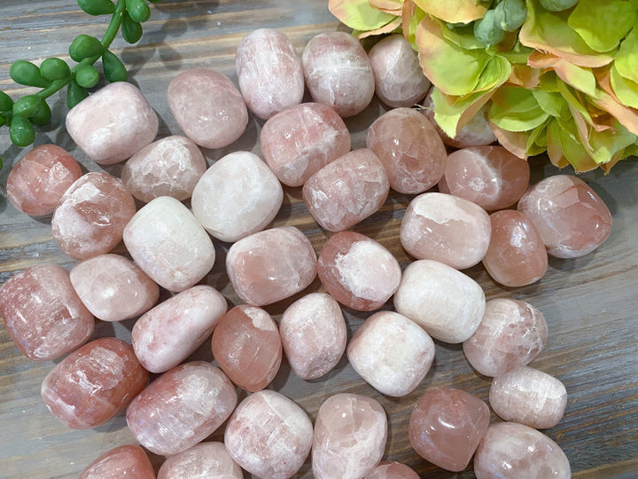 Rose Pink Calcite Tumbled Stone