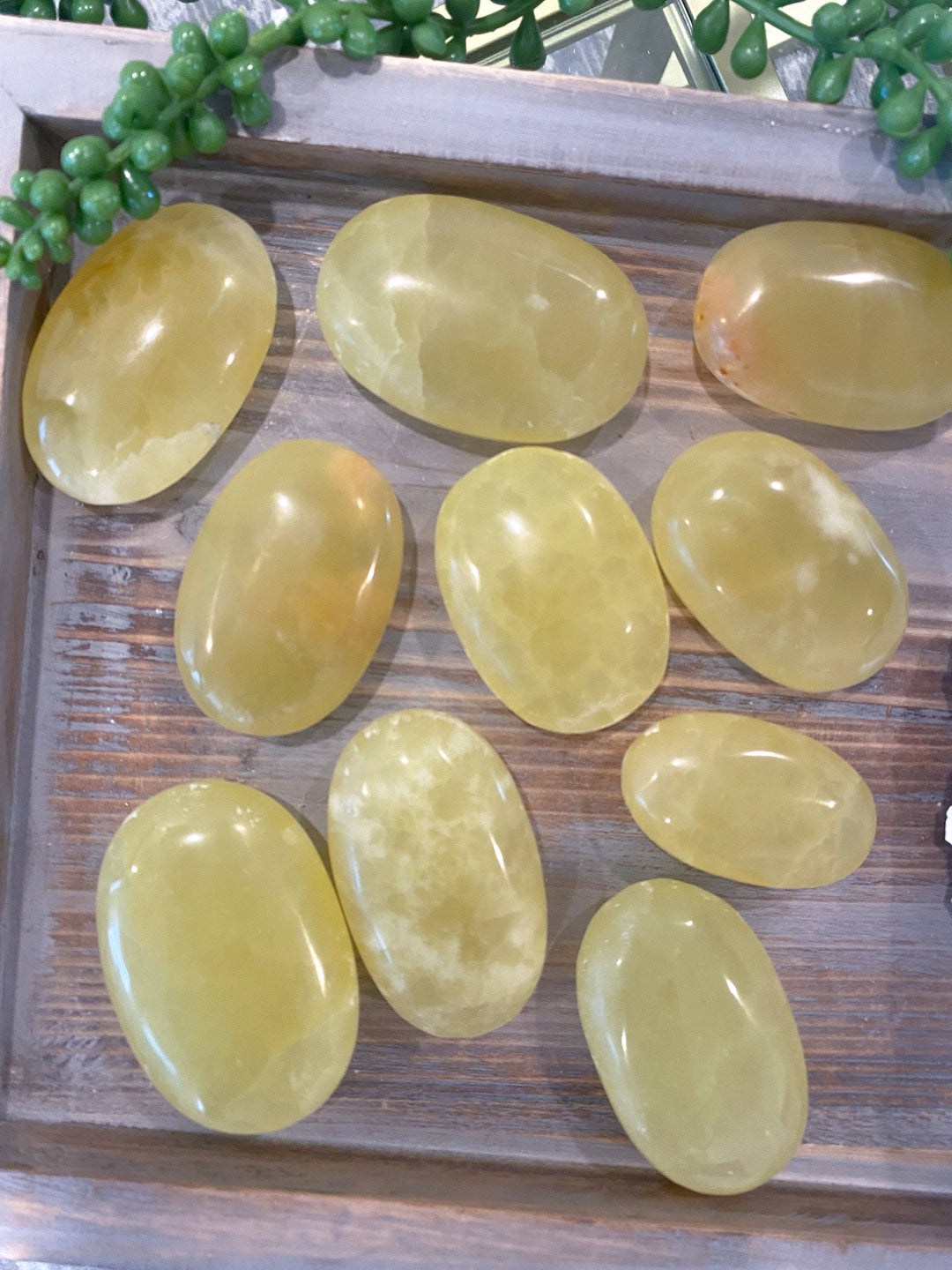 Lemon Calcite Palm Stone: Energy