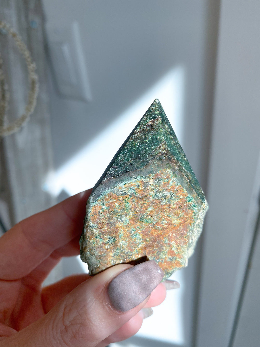 Abundance: Dark Green Aventurine Top Polish Point