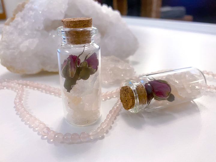 Attract LOVE: Morganite & Roses Chips Love Bottle