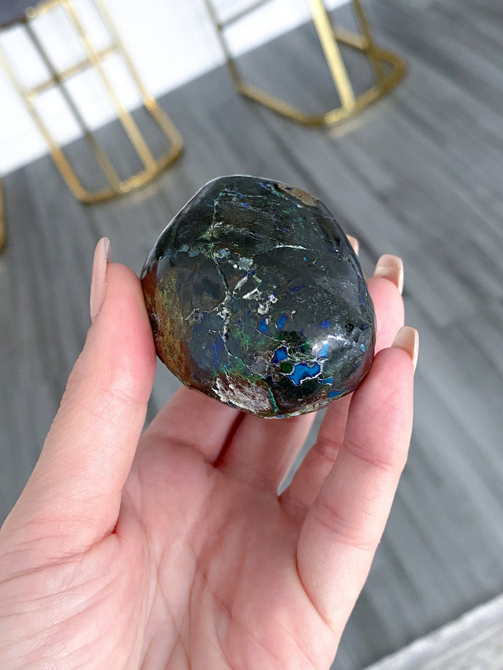 RARE Azurite Malachite freeform - Releasing Old Patterns - Openness Crystal - Love Stone - Creativity - Empathy - Evolution