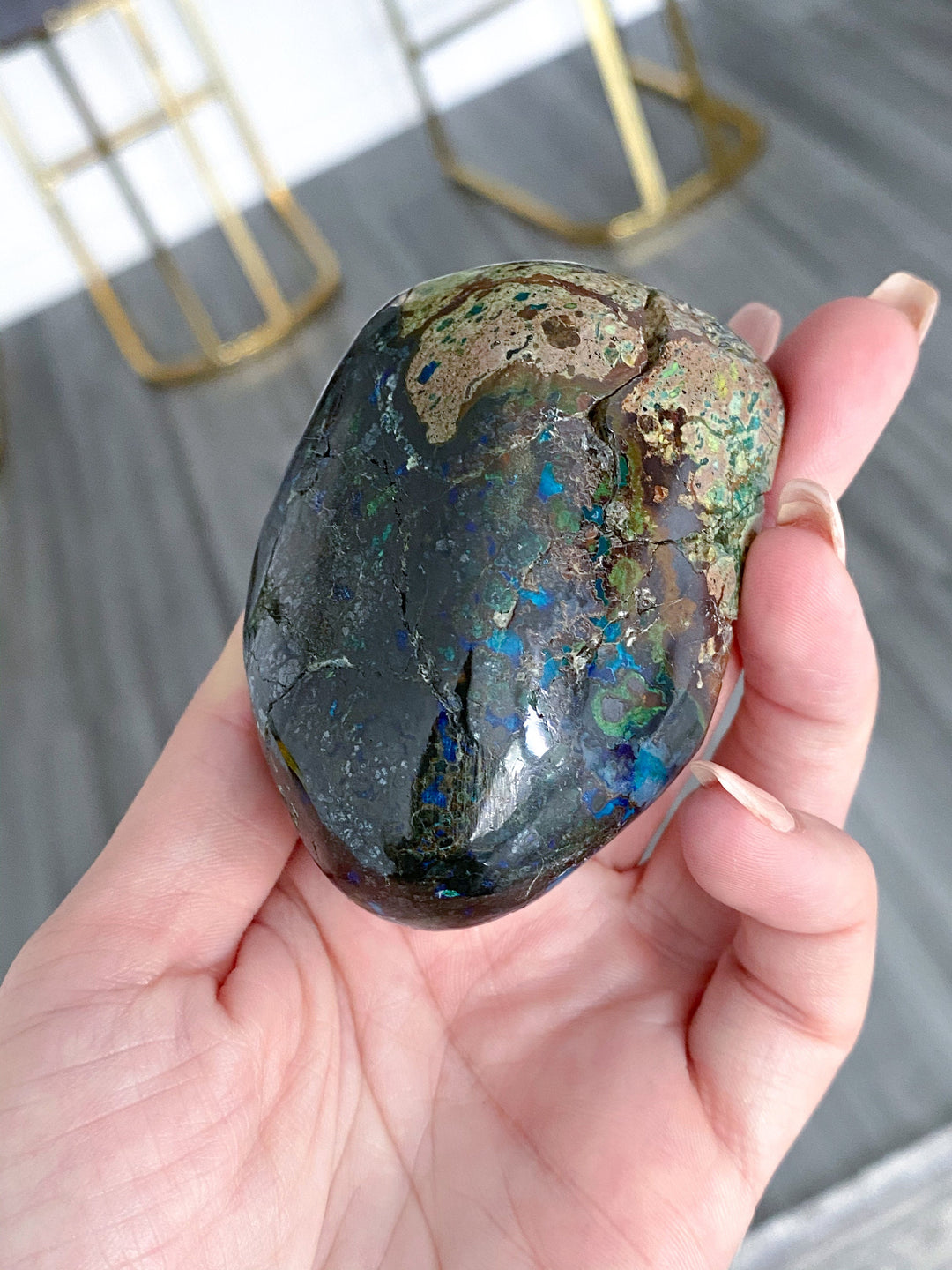 RARE Azurite Malachite freeform - Releasing Old Patterns - Openness Crystal - Love Stone - Creativity - Empathy - Evolution