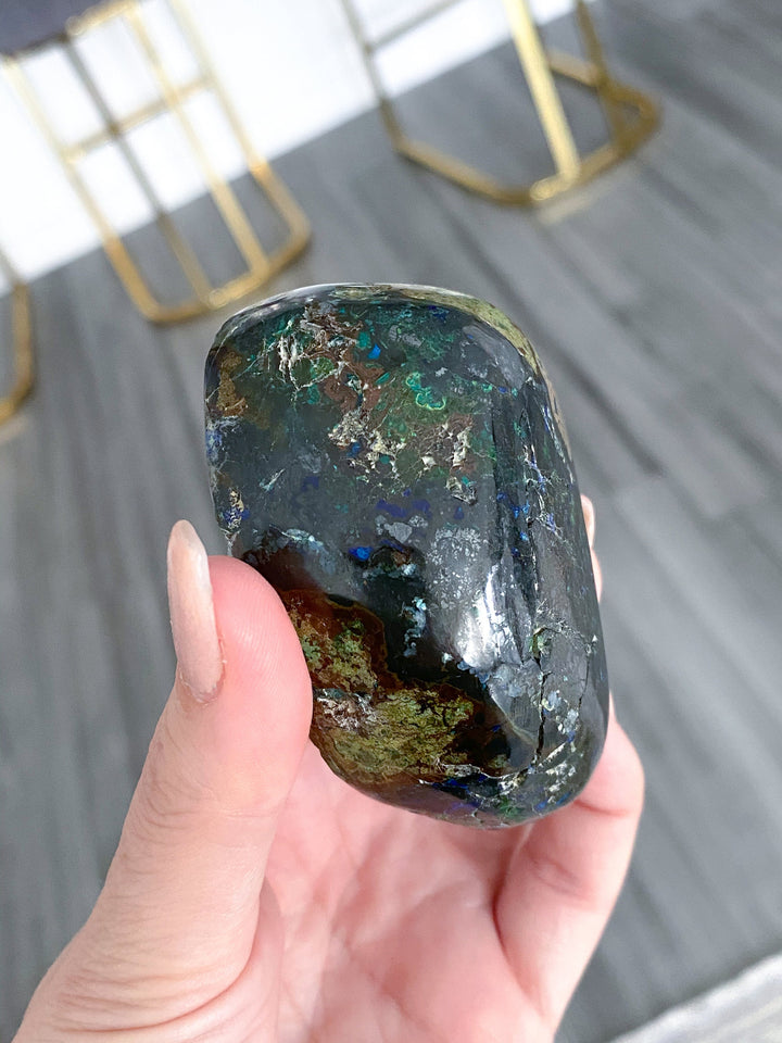RARE Azurite Malachite freeform - Releasing Old Patterns - Openness Crystal - Love Stone - Creativity - Empathy - Evolution