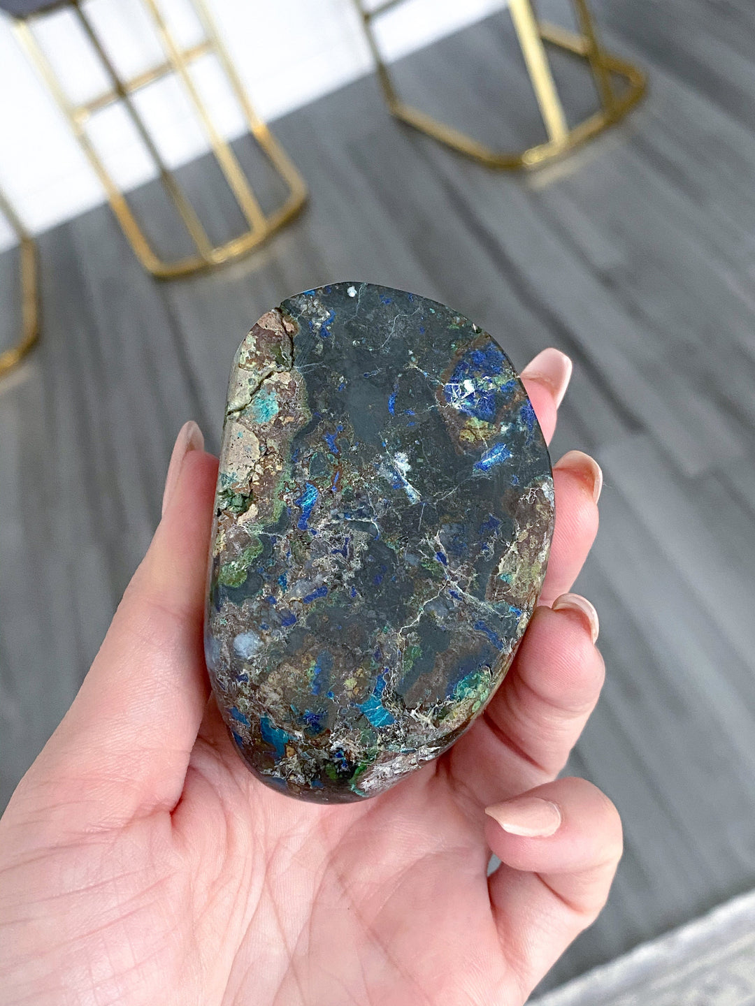 RARE Azurite Malachite freeform - Releasing Old Patterns - Openness Crystal - Love Stone - Creativity - Empathy - Evolution