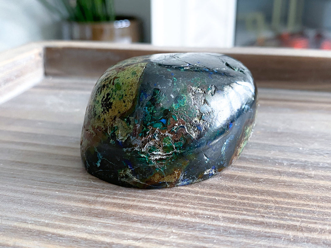 RARE Azurite Malachite freeform - Releasing Old Patterns - Openness Crystal - Love Stone - Creativity - Empathy - Evolution