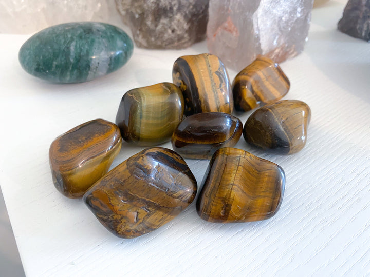 LUCKY Tigers Eye Tumble or Pebble