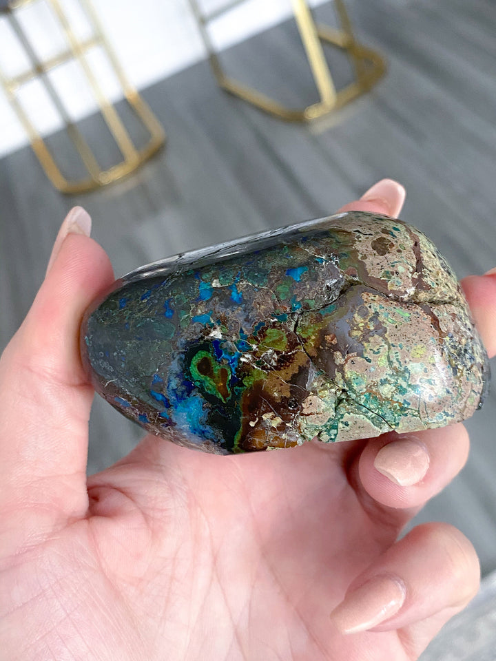 RARE Azurite Malachite freeform - Releasing Old Patterns - Openness Crystal - Love Stone - Creativity - Empathy - Evolution