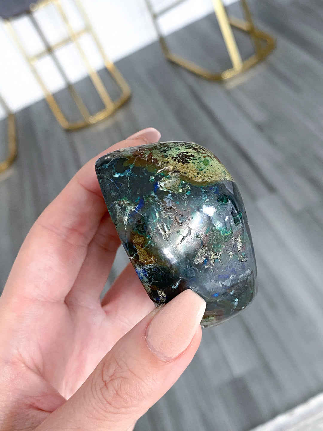 RARE Azurite Malachite freeform - Releasing Old Patterns - Openness Crystal - Love Stone - Creativity - Empathy - Evolution
