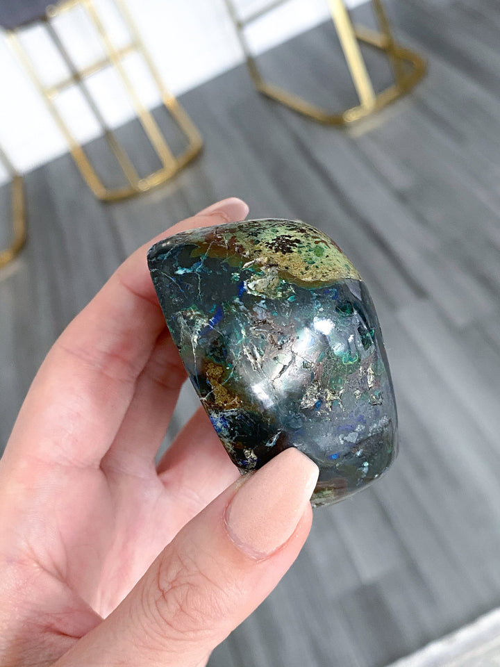 RARE Azurite Malachite freeform - Releasing Old Patterns - Openness Crystal - Love Stone - Creativity - Empathy - Evolution