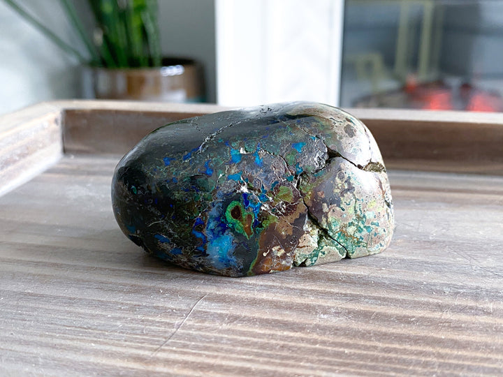 RARE Azurite Malachite freeform - Releasing Old Patterns - Openness Crystal - Love Stone - Creativity - Empathy - Evolution