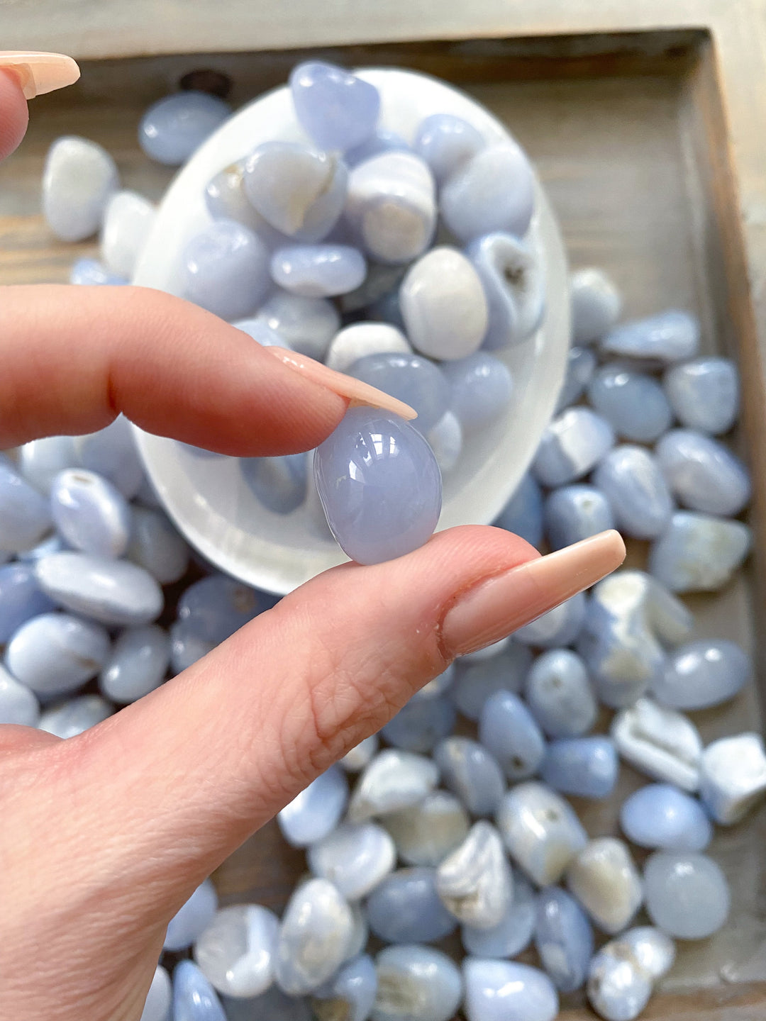 PEACEFUL Blue Lace Agate Tumble