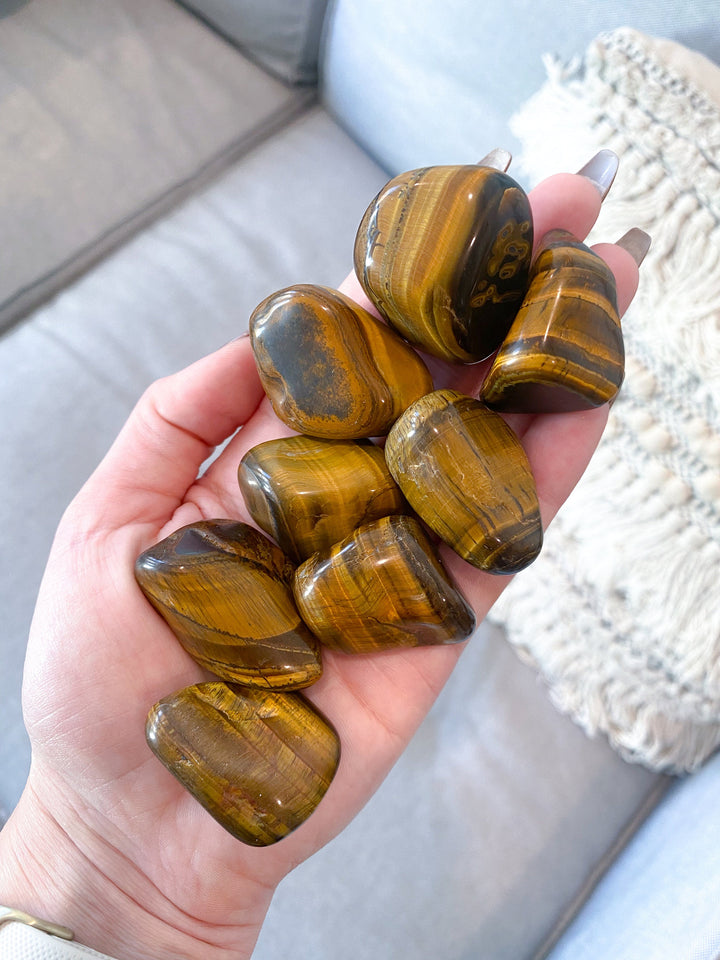 LUCKY Tigers Eye Tumble or Pebble