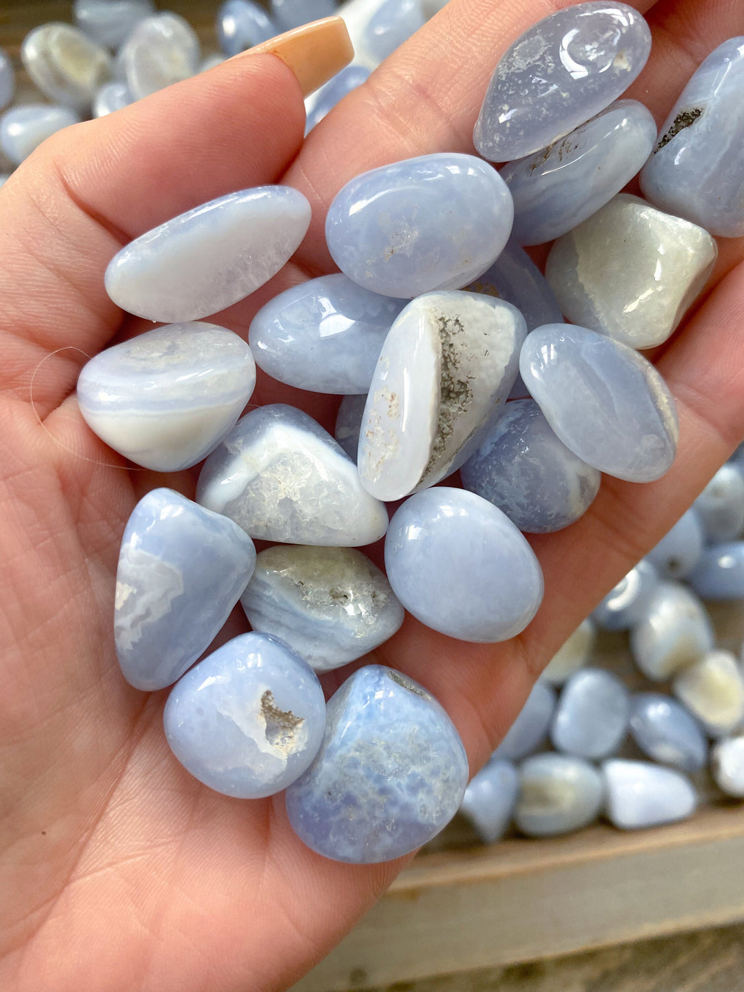 PEACEFUL Blue Lace Agate Tumble