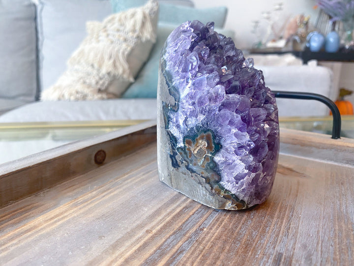 TALL Amethyst Cathedral Cluster - Protection - Energy Cleanse Crystal - Calming - Creativity - Psychic