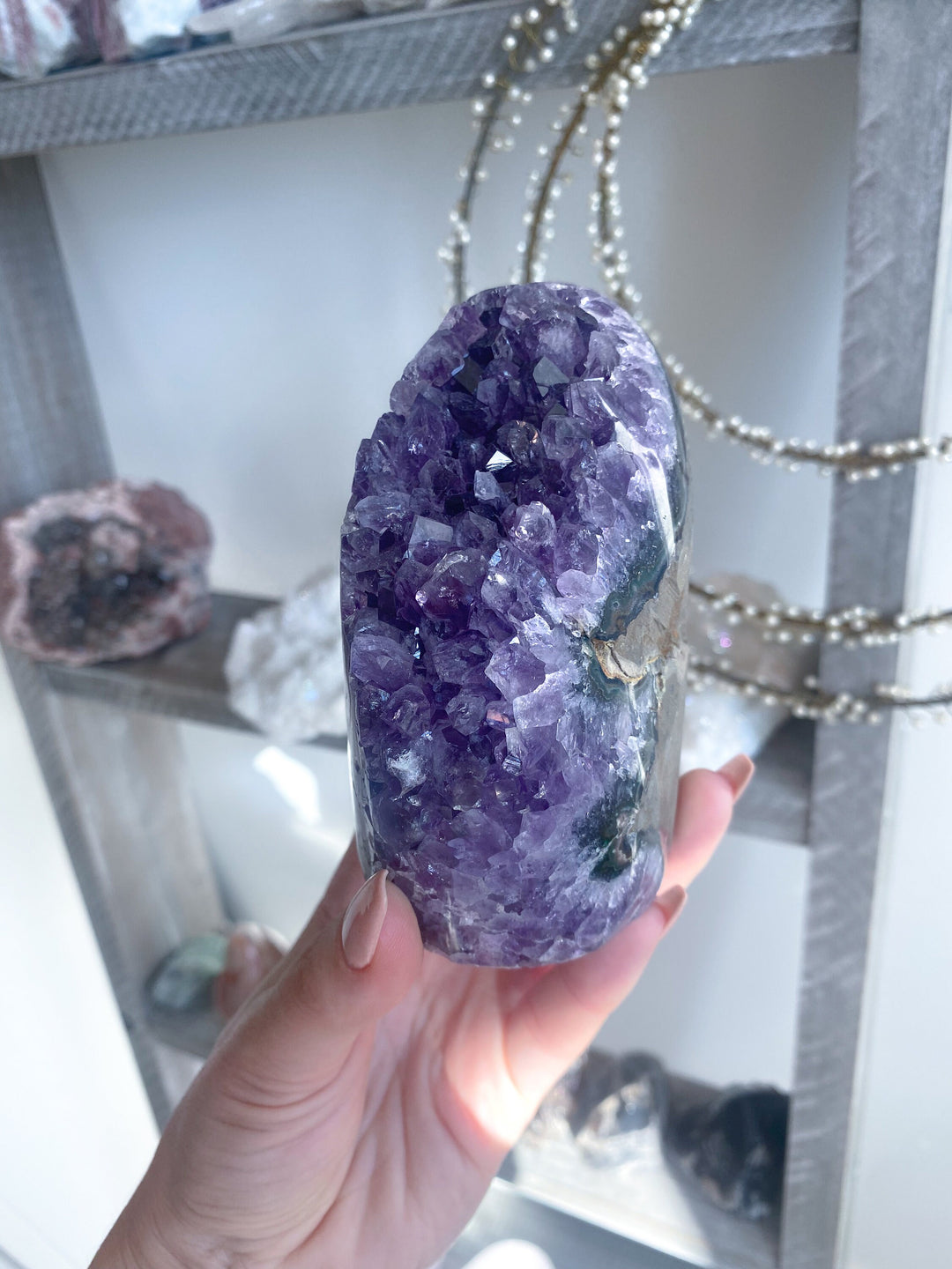 TALL Amethyst Cathedral Cluster - Protection - Energy Cleanse Crystal - Calming - Creativity - Psychic