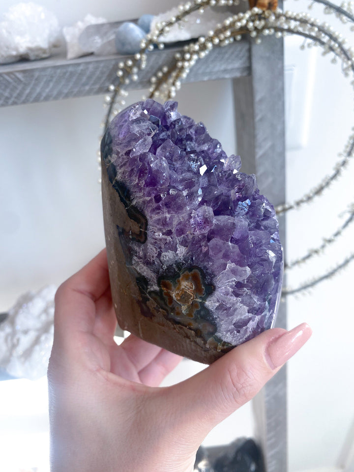 TALL Amethyst Cathedral Cluster - Protection - Energy Cleanse Crystal - Calming - Creativity - Psychic