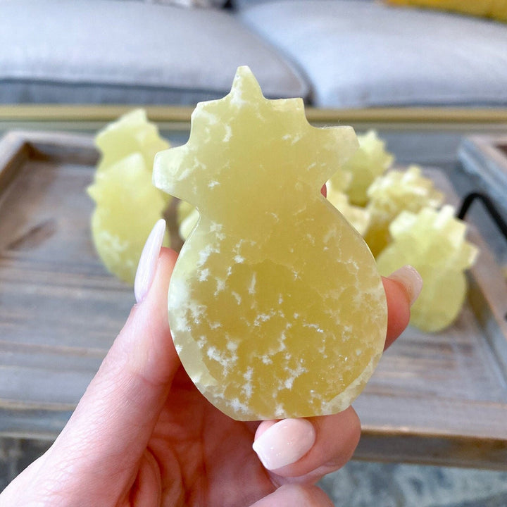 Lemon Calcite Pineapple Carving