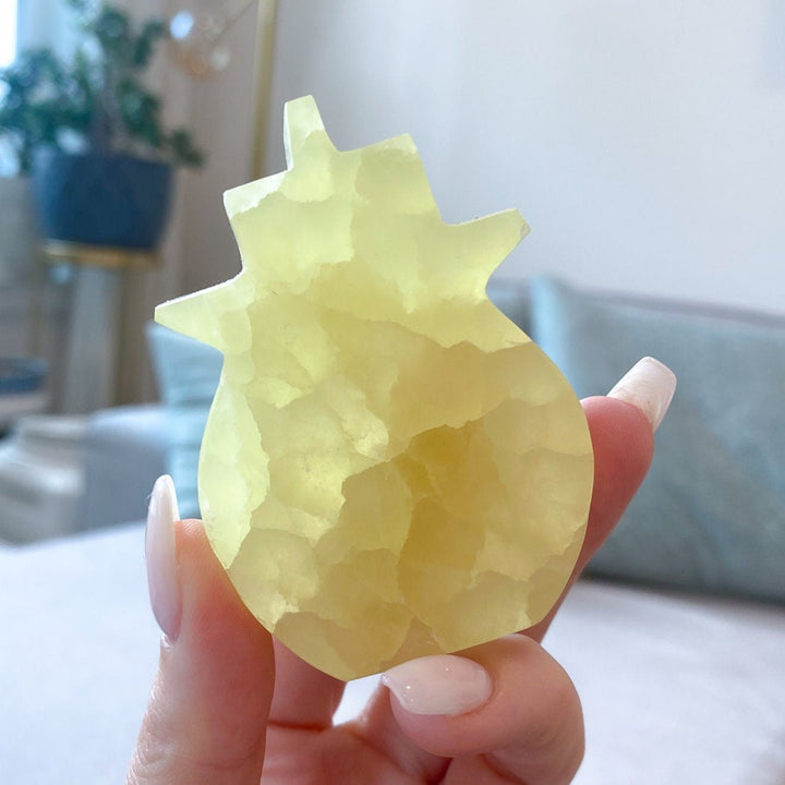 Lemon Calcite Pineapple Carving