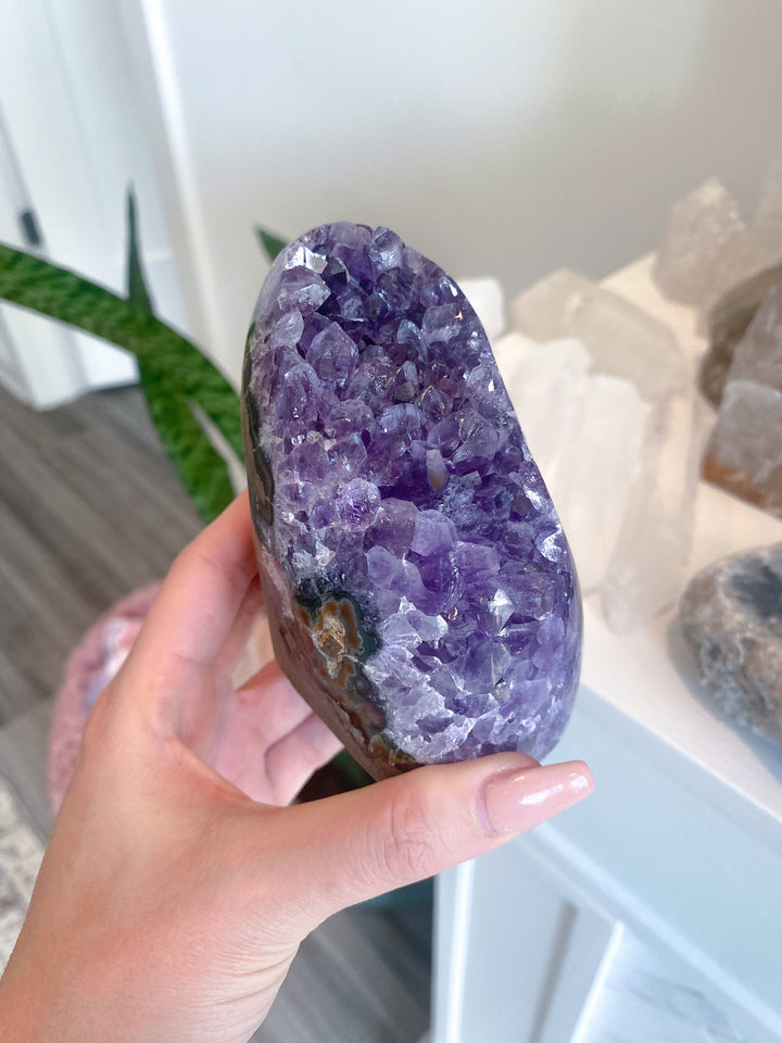 TALL Amethyst Cathedral Cluster - Protection - Energy Cleanse Crystal - Calming - Creativity - Psychic